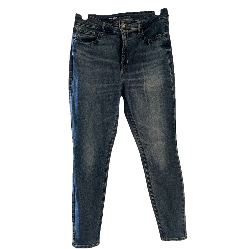 Old Navy Woman’s High Rise Rockstar Super Skinny Jeans Secret Slim Pockets Sz 8